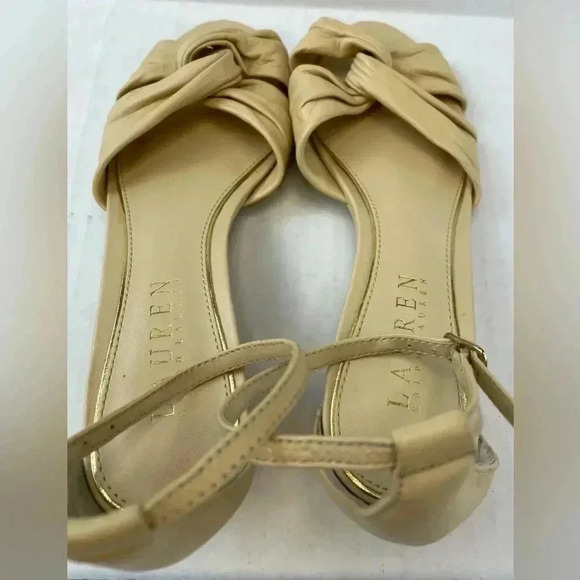 Ralph Lauren Cream color wedge sandals size 5B - Picture 11 of 11